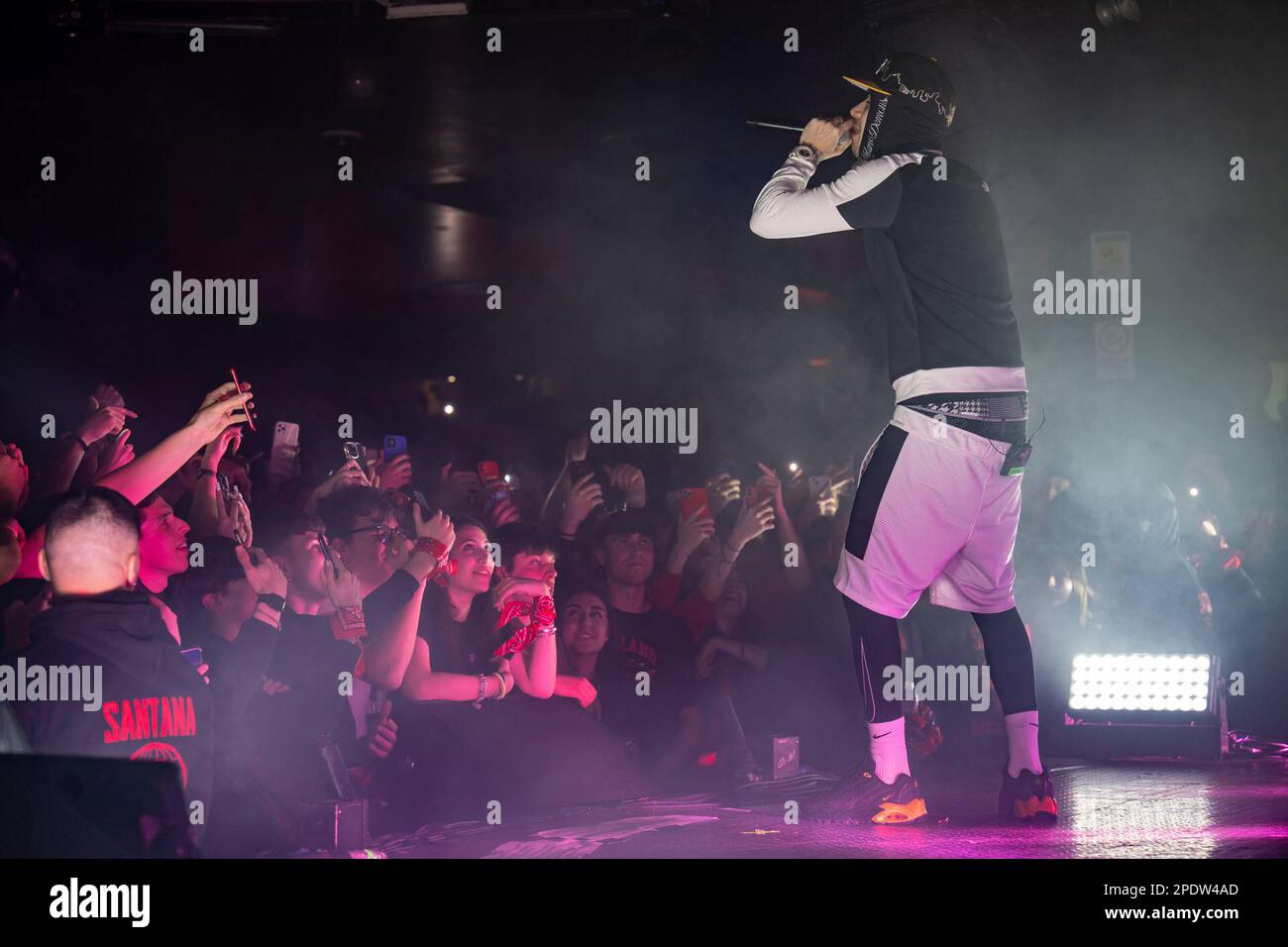 Italian rap/hip hop singer Shiva during the Milano Demons Live Tour concert, held at the Orion live club in Rome, Italy on March 14, 2023, Claudio Enea/Sport Reporter Stock Photo