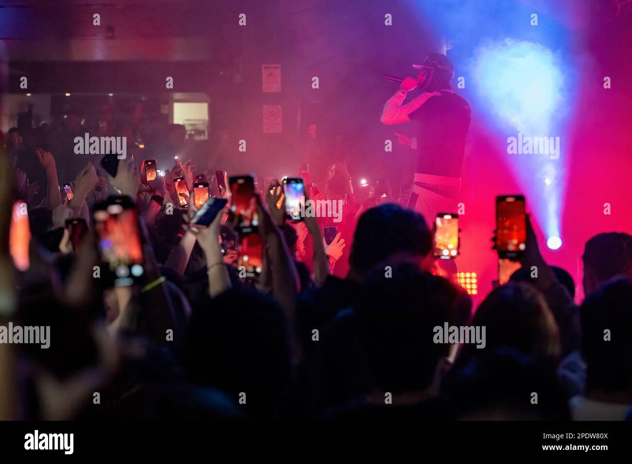 Italian rap/hip hop singer Shiva during the Milano Demons Live Tour