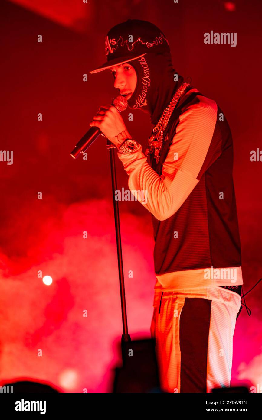 Shiva Italian Rapp Italian rap/hip hop singer Shiva during the Milano Demons Live Tour ...