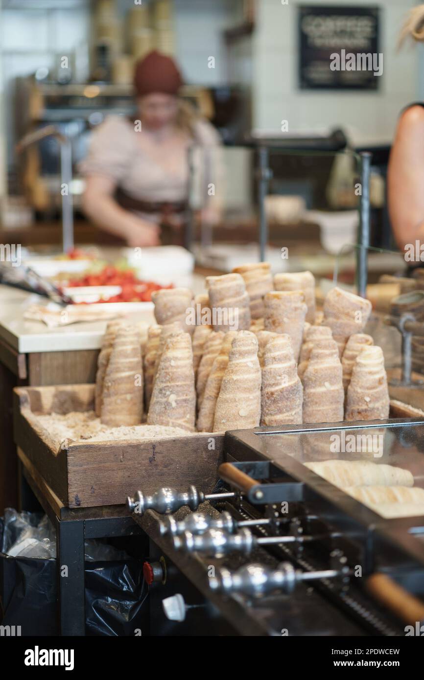 PRAGUE, CZECH REPUBLIC. 29 July, 2020. A pâtissier makes ice cream