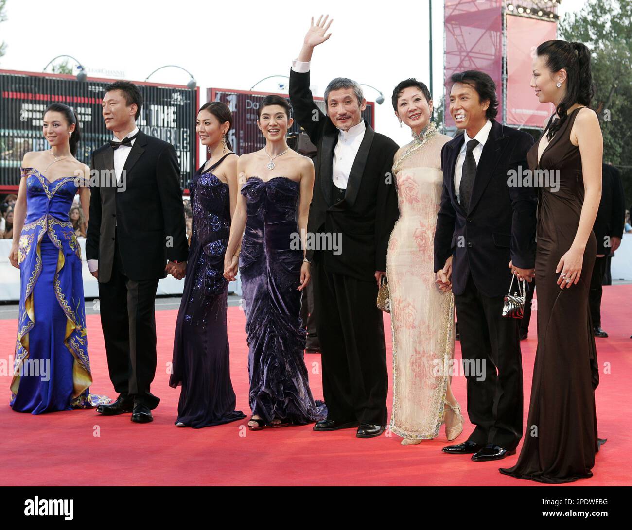 From left) Chinese actor Sun Honglei, actress Zhou Dongyu and actor Dong  Zijian attend a press conference for their movie The Ark of Mr. Chow in  Sh Stock Photo - Alamy