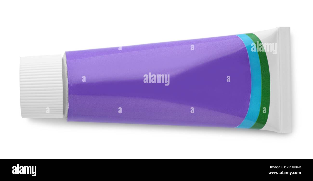 Tube of ointment isolated on white, top view Stock Photo Alamy