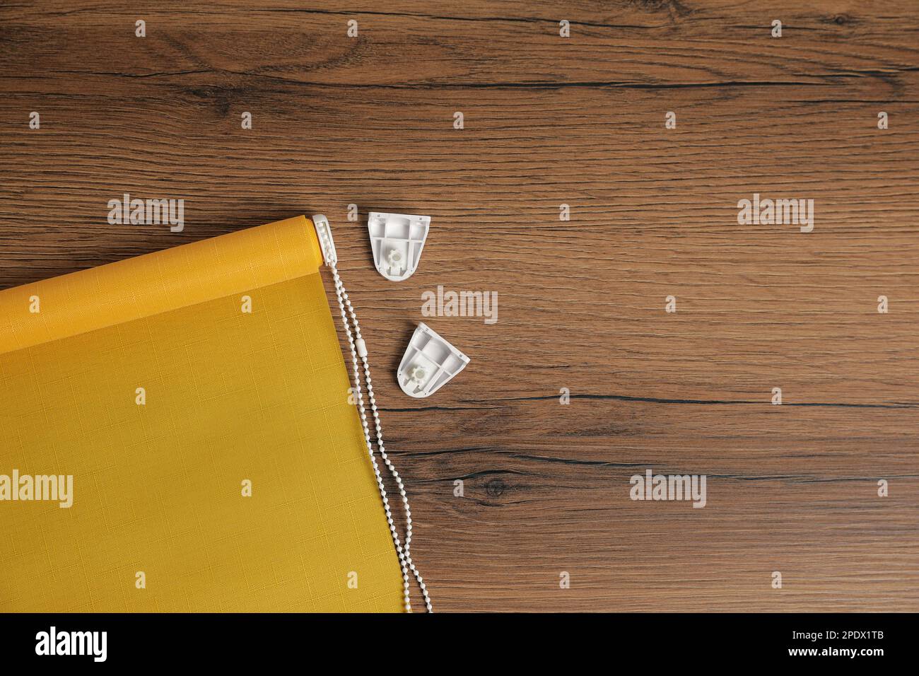 Stylish roller window blinds and details Stock Photo