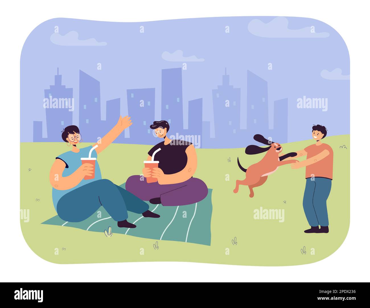 Family having summer holiday Cut Out Stock Images & Pictures - Alamy