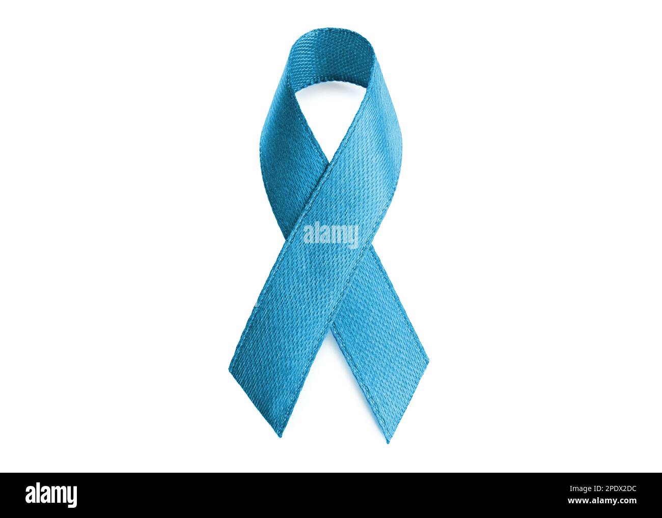 Light blue ribbon isolated on white. World Cancer Day Stock Photo - Alamy