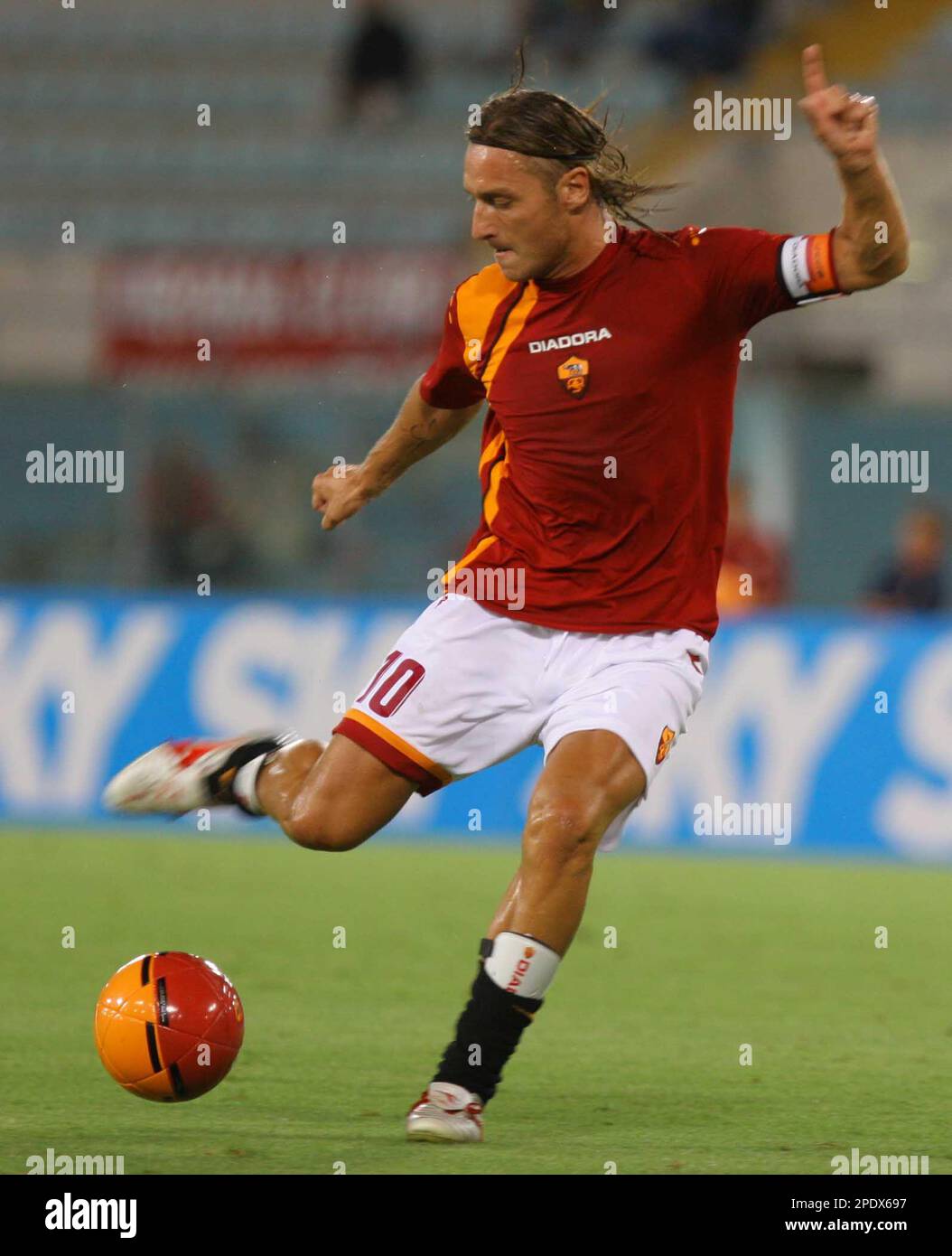 AS Roma' Francesco Totti in action during a friendly match against