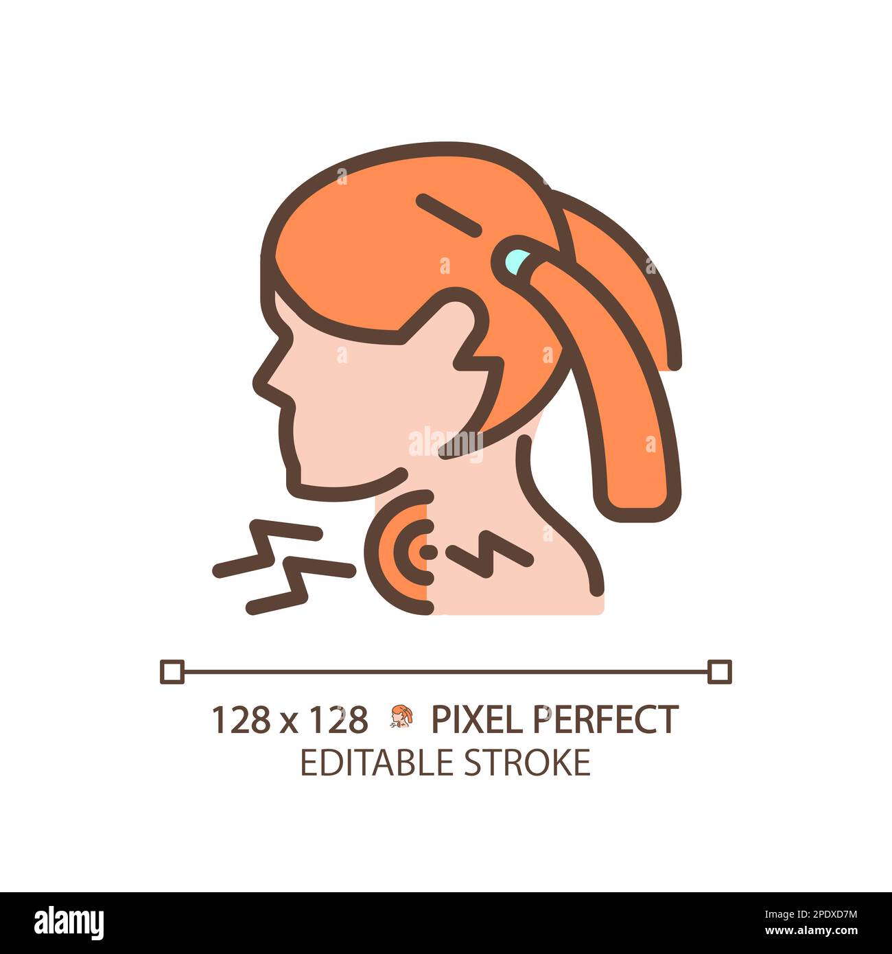 Croup pixel perfect RGB color icon Stock Vector