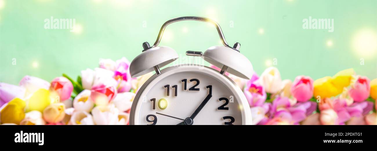 Daylight Saving Time. Change Clock To Summer Time. Stock Photo - Image of  longer, spring: 110689664
