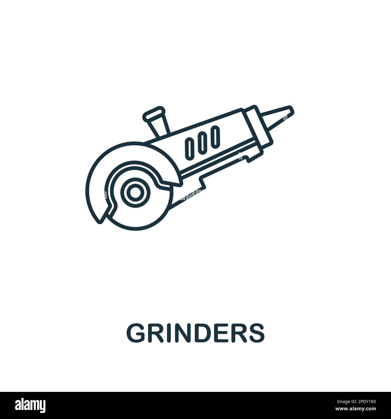 Trowel line icon. Simple element from construction collection. Creative