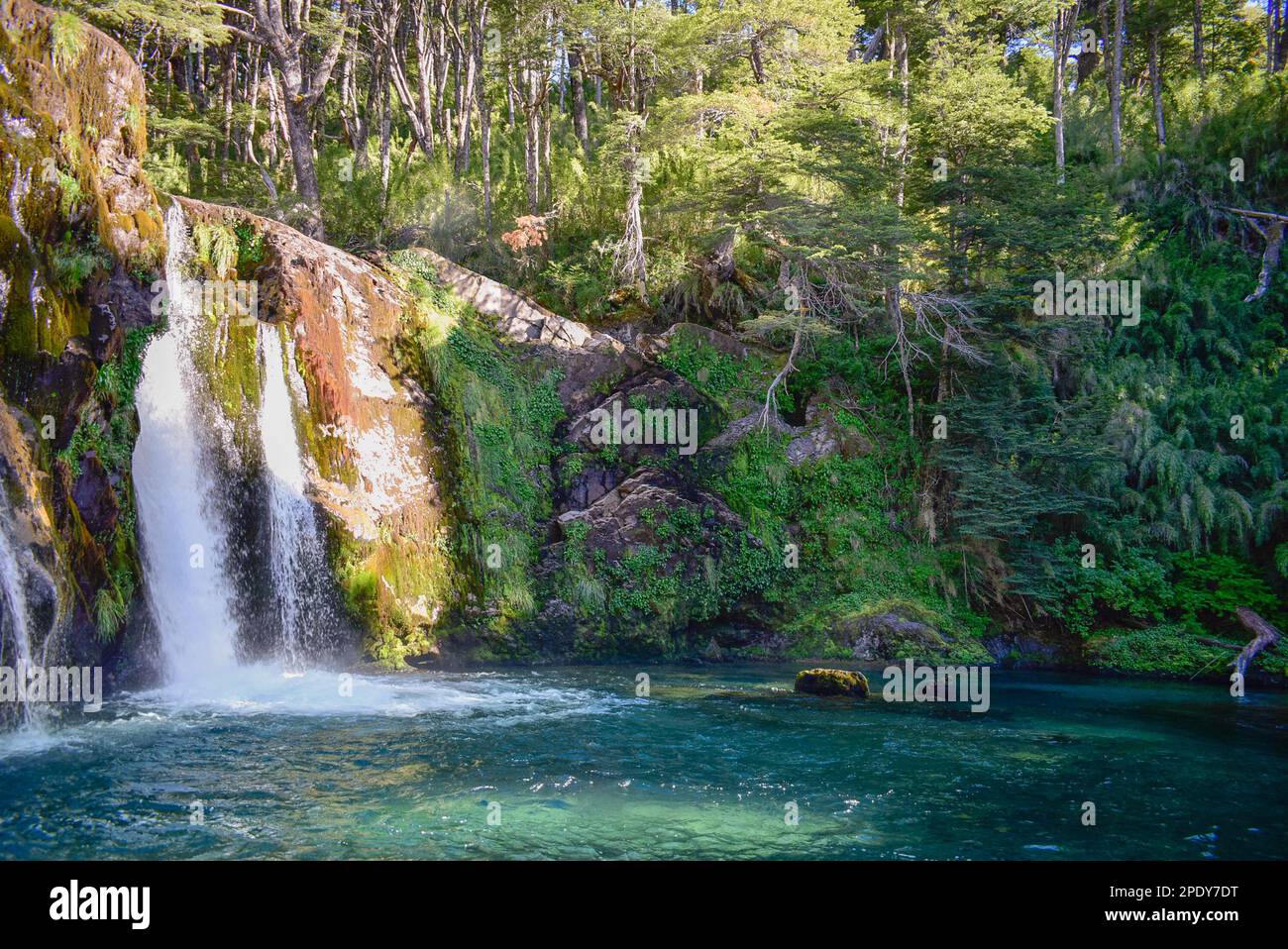 ñivinco waterfall, villa la angostura, neuquén, argentina Stock Photo