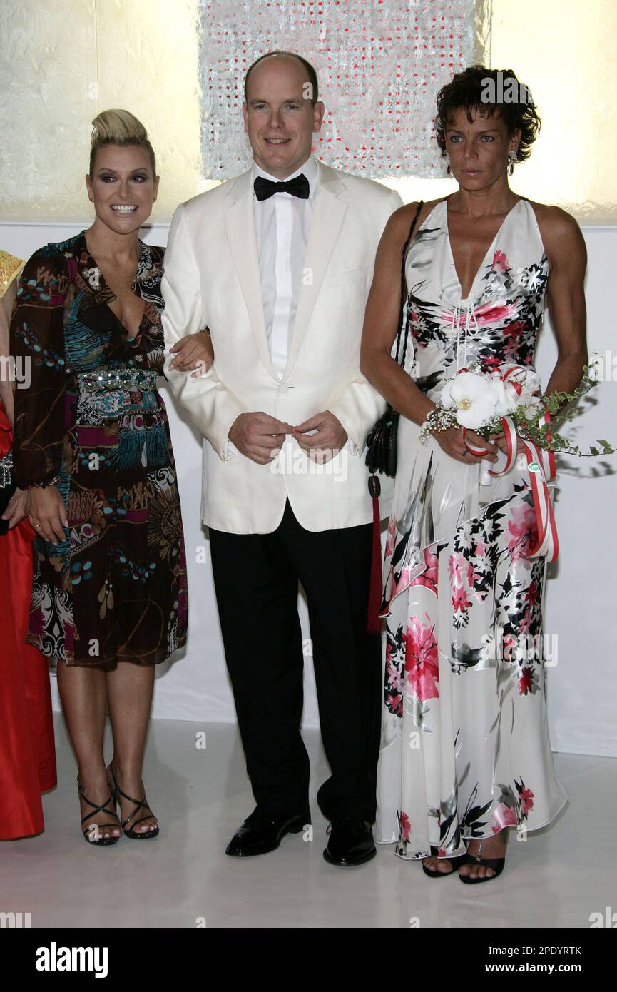 Prince Albert Of Monaco poses for photographers with the singer ...