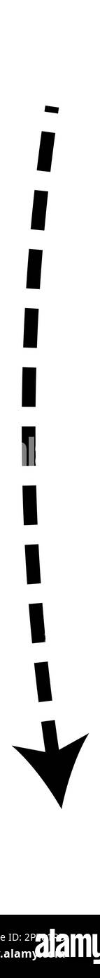 Dashed arrow set. Vector doodle dot line. Thin pointer arrows Stock ...