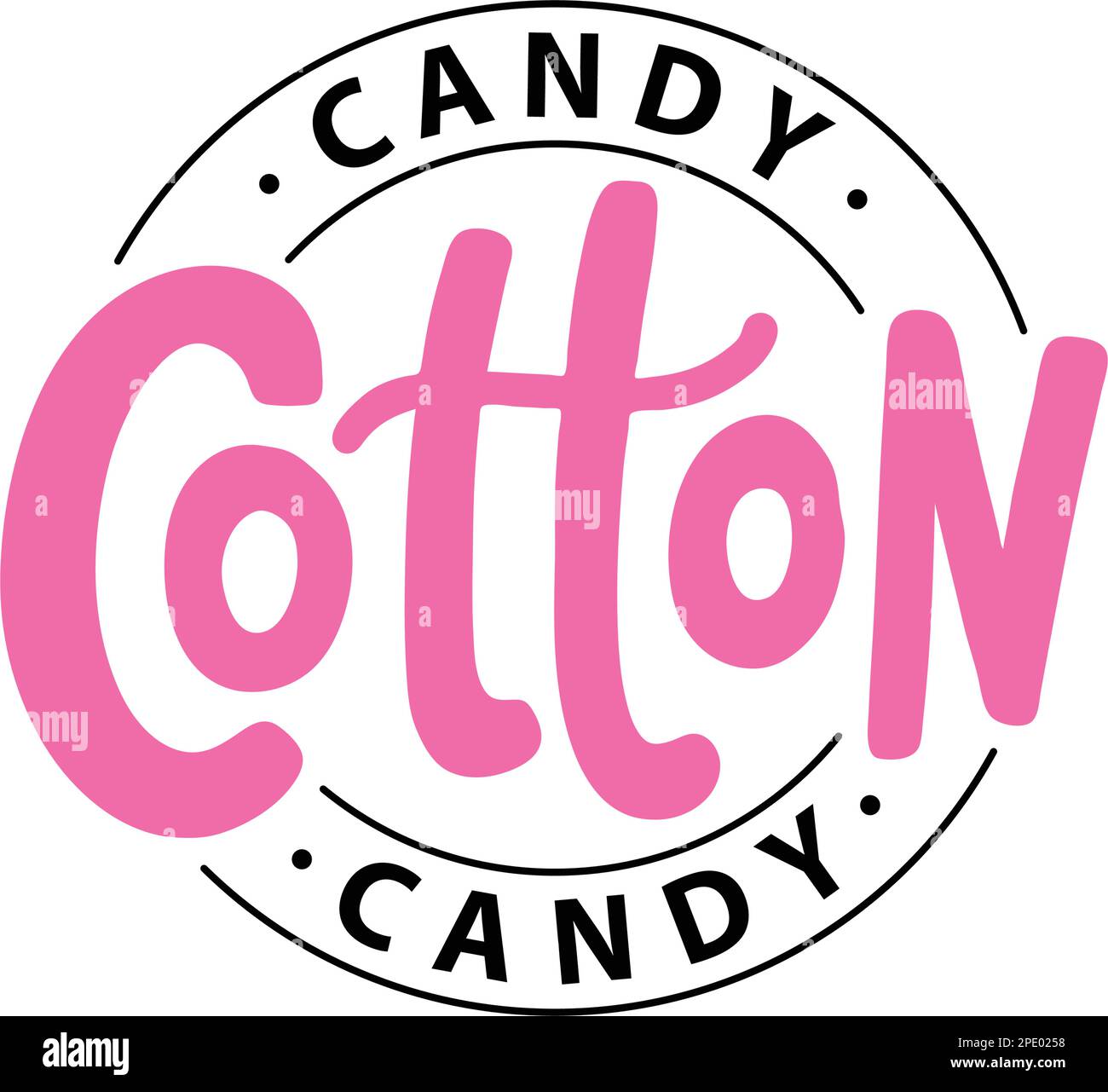 Cotton Candy Sign Stock Vector Images Alamy
