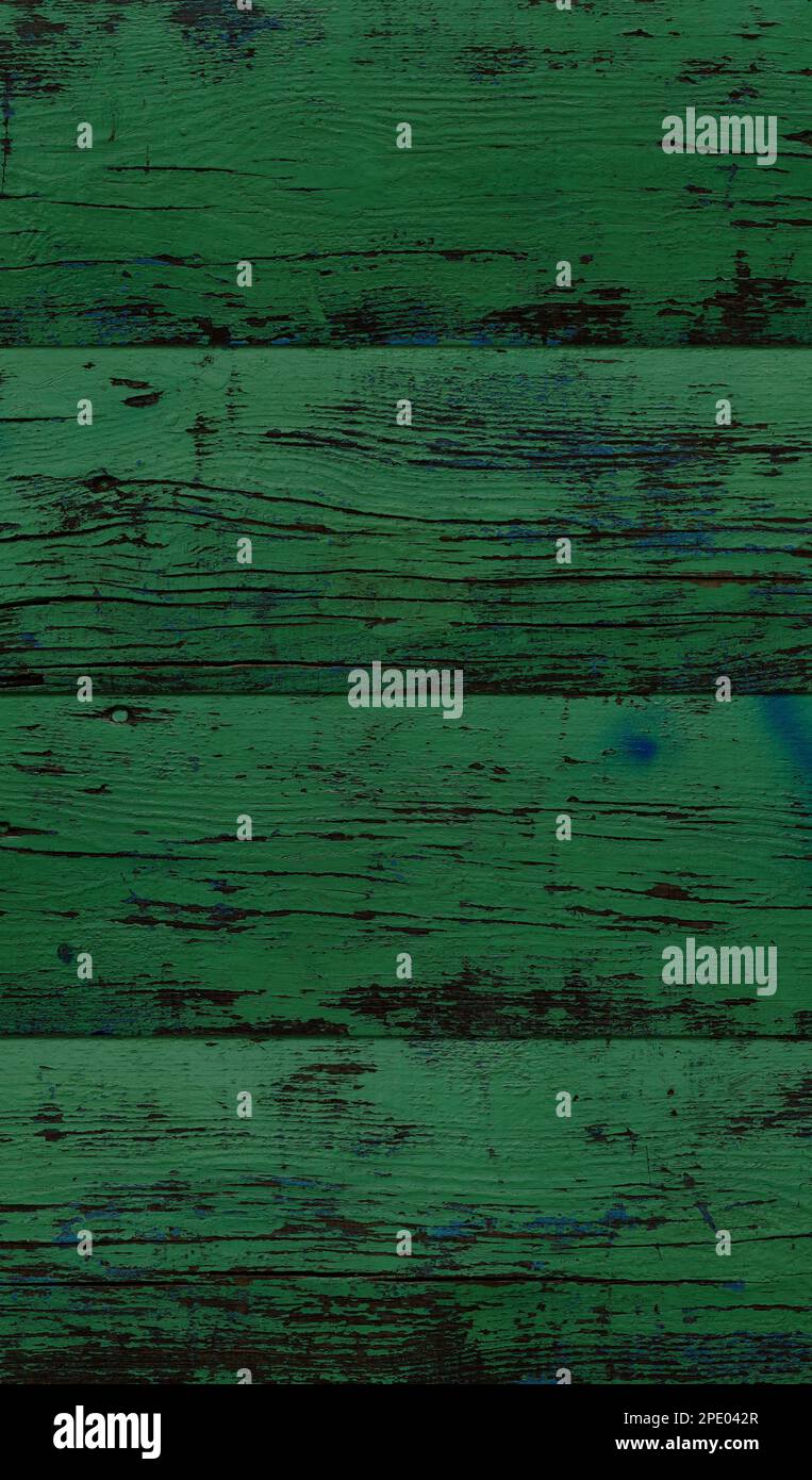 old green painted wooden board Stock Photo