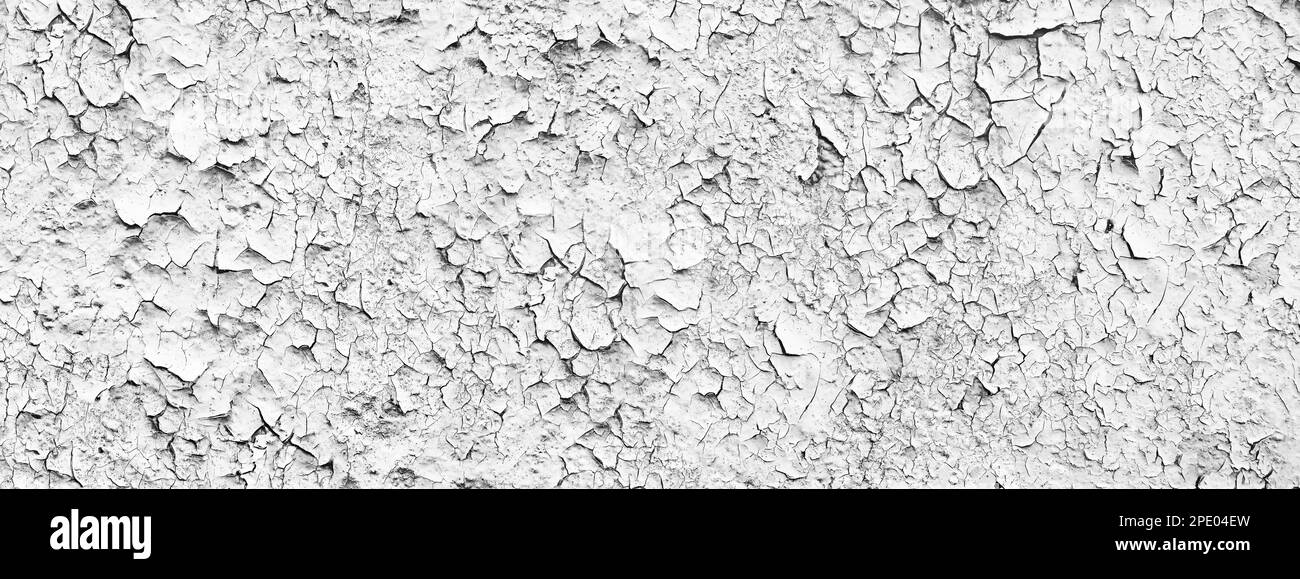 paint flakes pattern of cracked wall for background Stock Photo