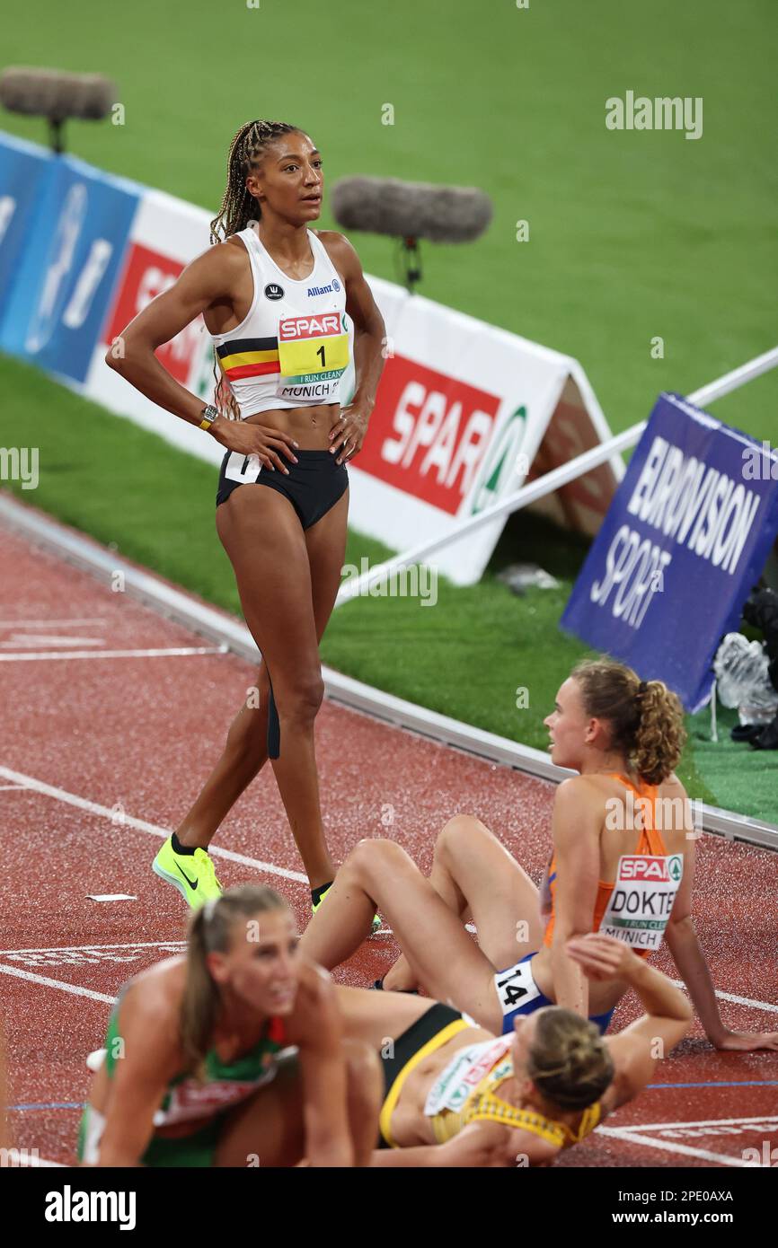 Nafissatou THIAM at the end of the Heptathlon at the European Athletics