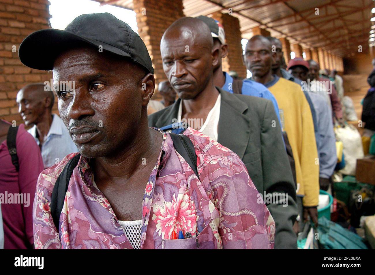 Rwandan prisoners in Kimironko in Kigali jail wait to be freed Friday
