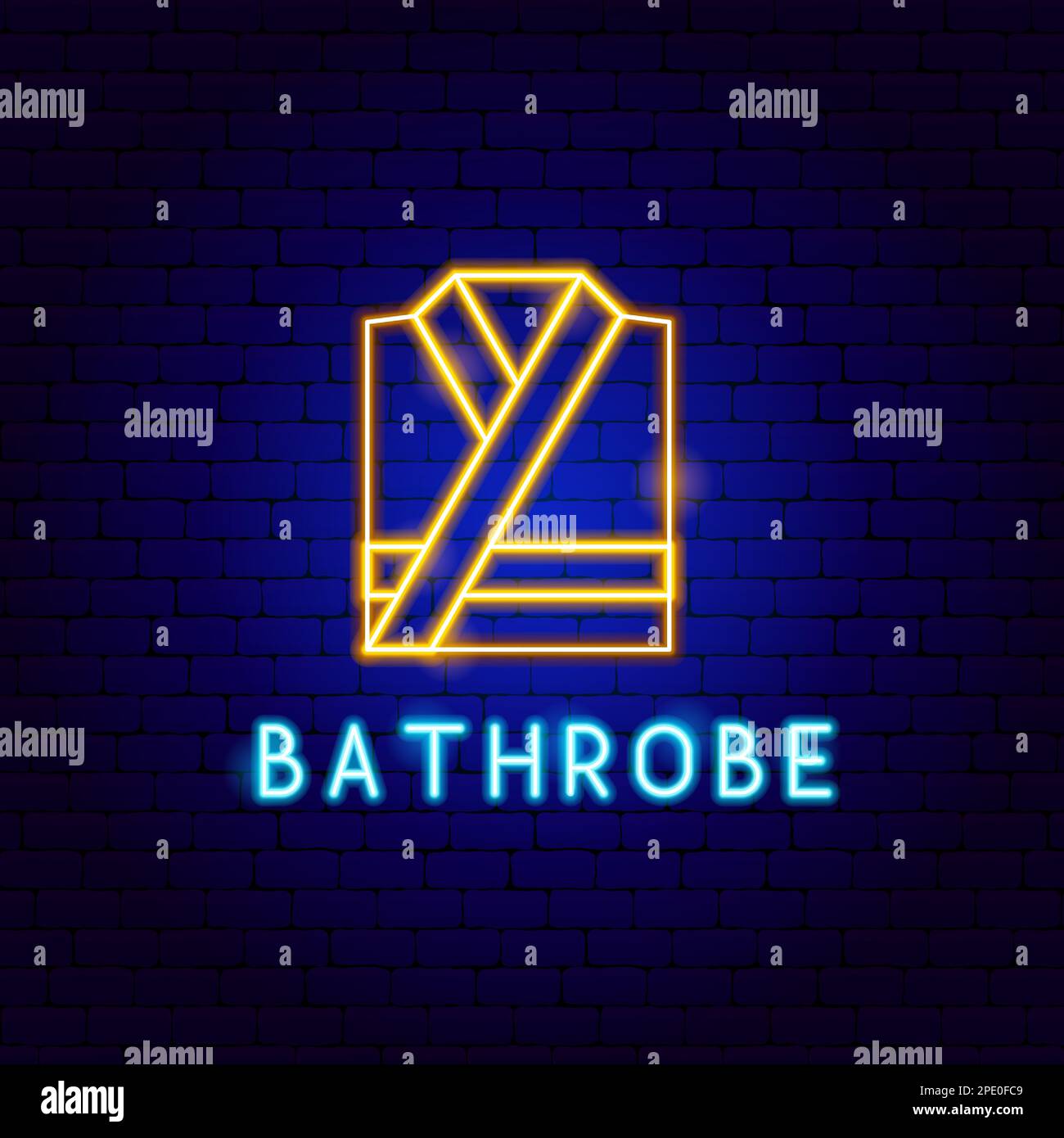 Bathrobe Neon Label Stock Vector Image & Art Alamy