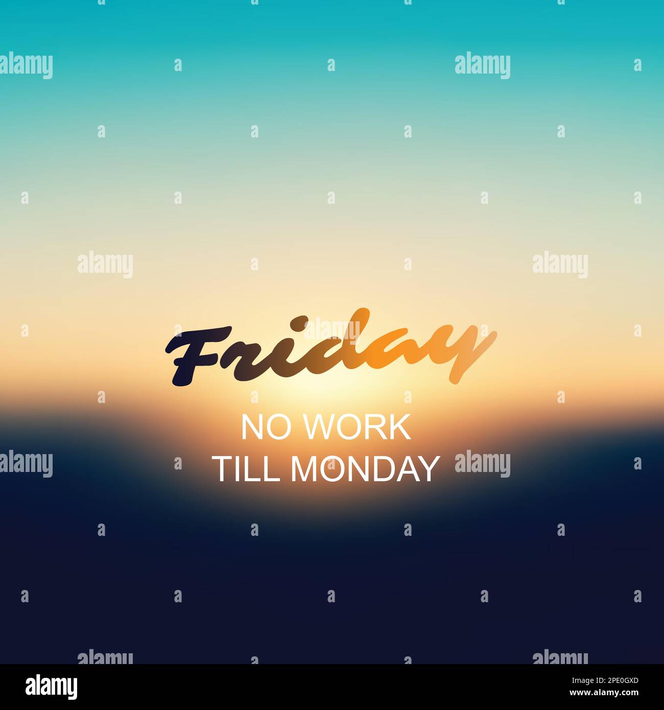 Friday No Work Till Monday Banner Design Stock Vector Image & Art