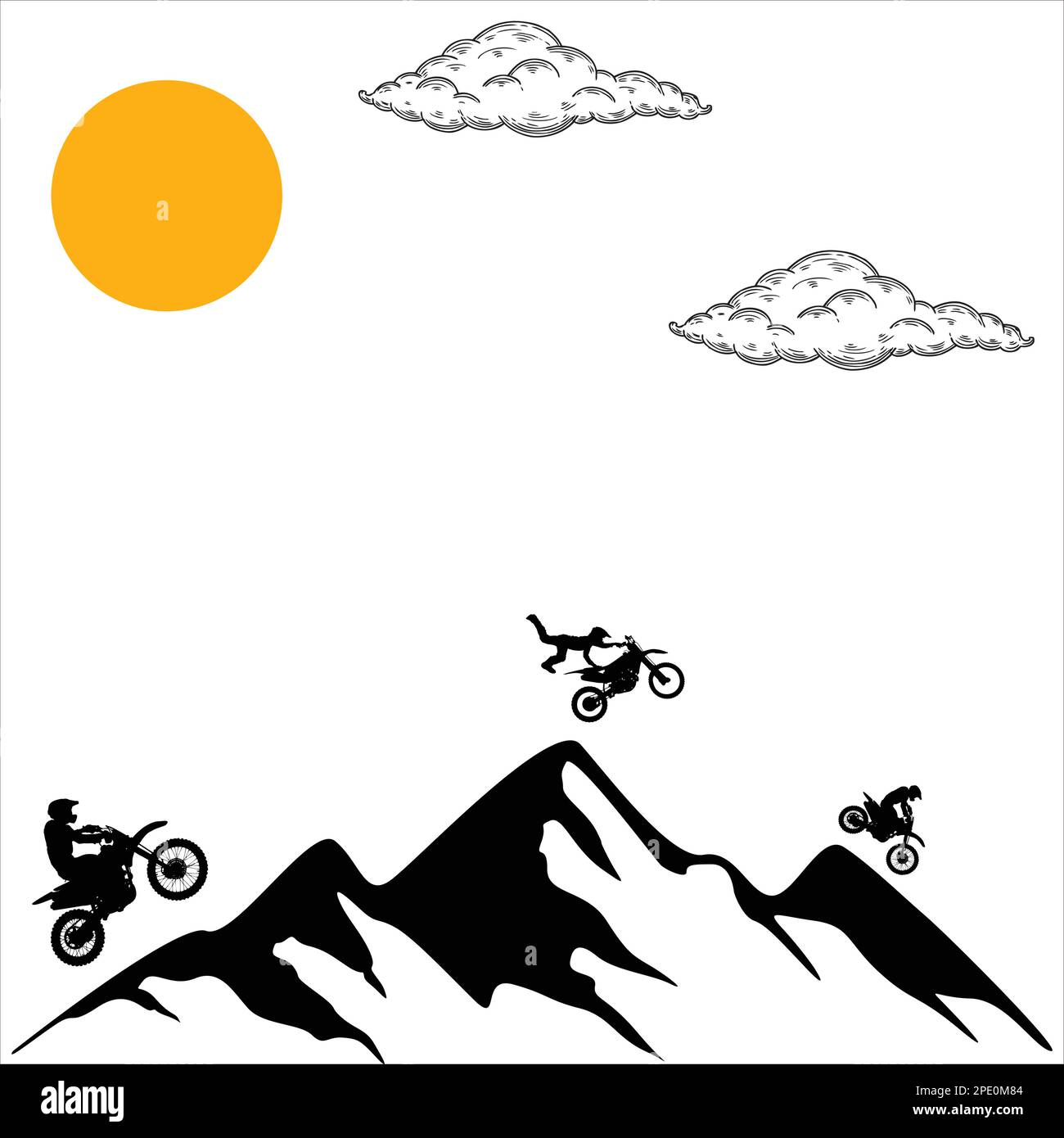 Bike ride in Hill Stock Vector Image & Art Alamy
