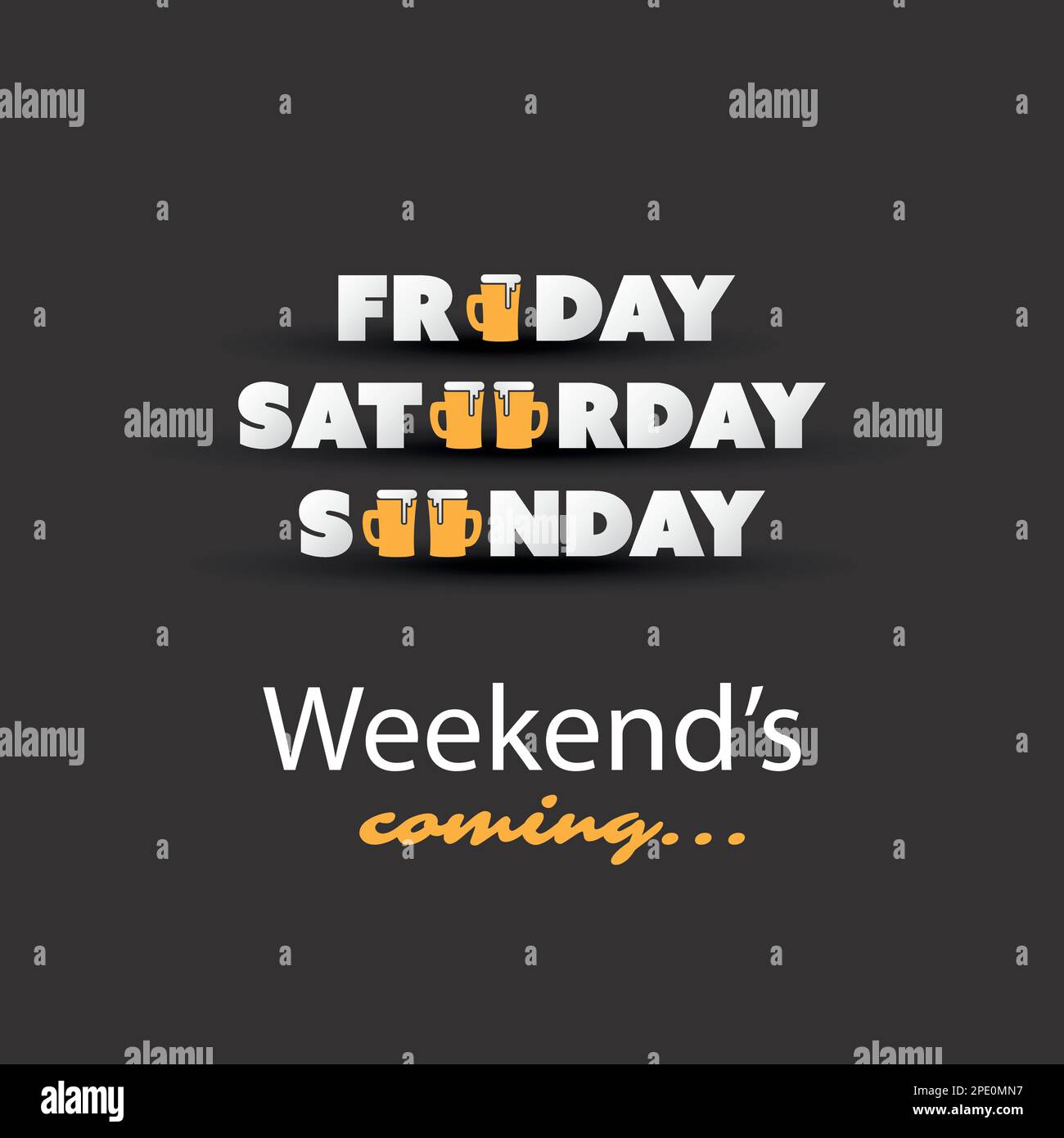 Weekends vector vectors hi-res stock photography and images - Alamy