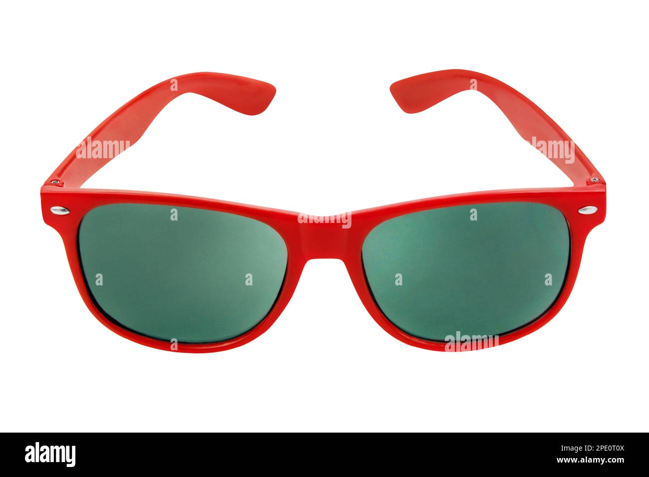 Red sunglasses isolated on white background Stock Photo Alamy