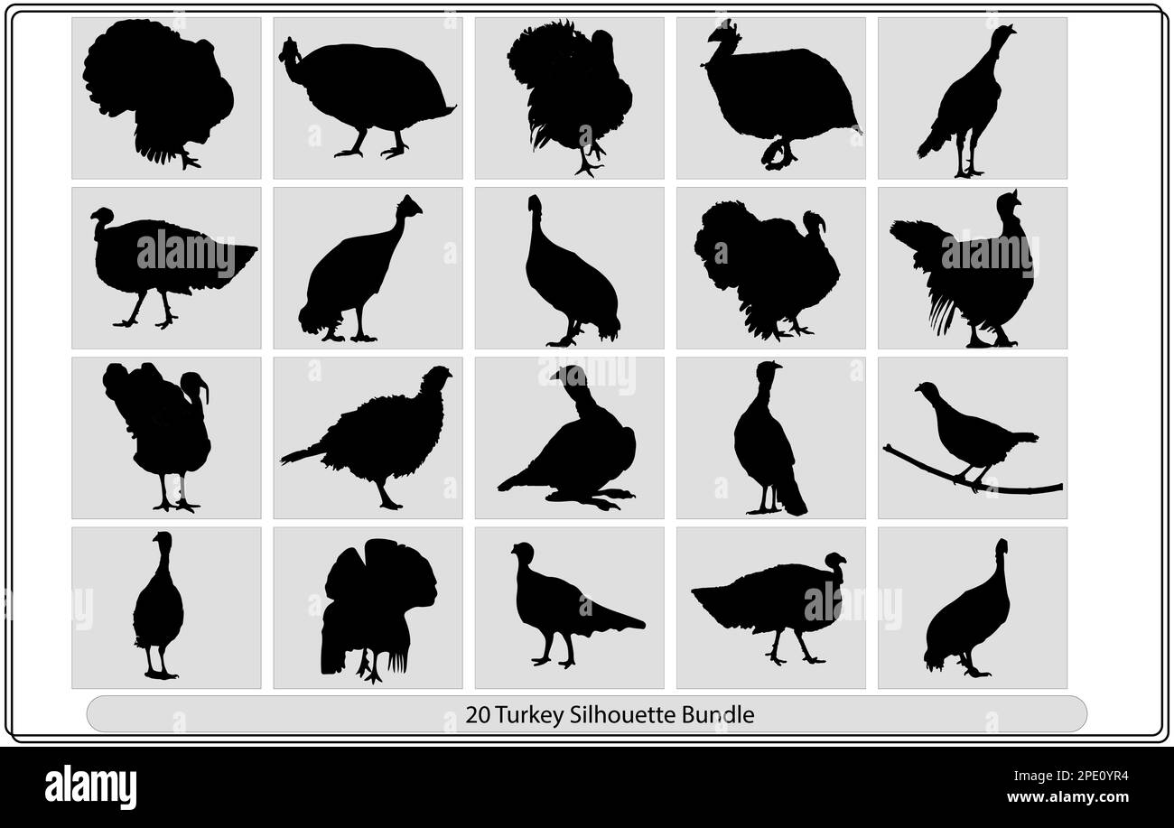 Turkey silhouette,Vector Turkey Silhouettes,vector drawing silhouettes