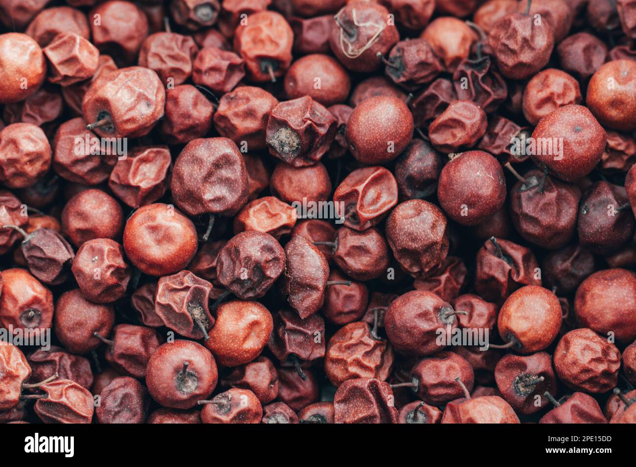 A Close Up of Red dried jujube. Ziziphus mauritiana Stock Photo