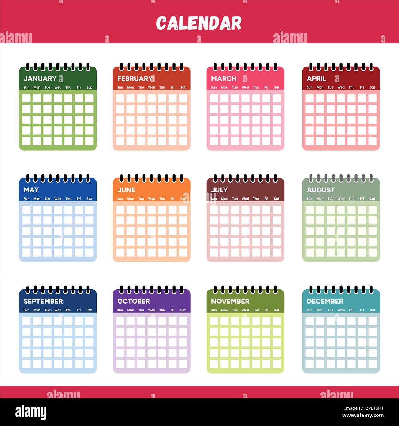 Year Calendar design Stock Vector Image & Art Alamy What Is A Calendar Year