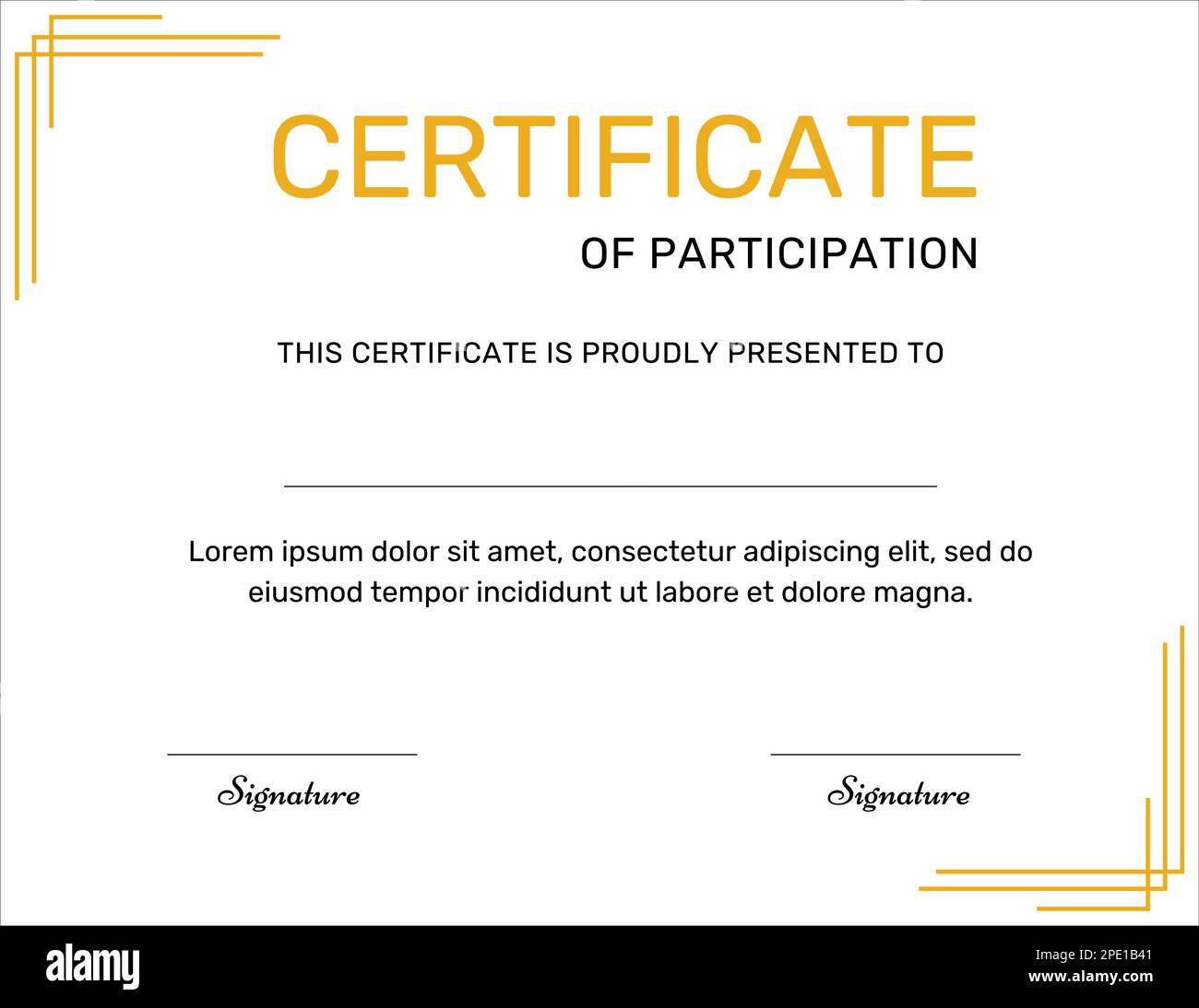 Certificate of Participation Stock Vector