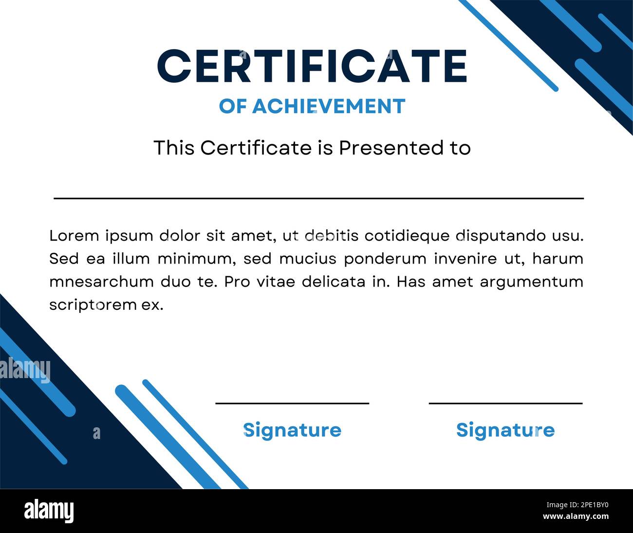 Certificate of Achievement Stock Vector Image & Art Alamy