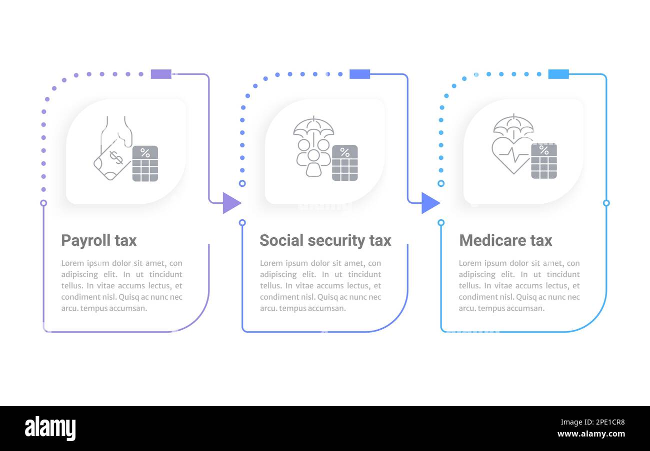 Personal tax types infographic chart design template Stock