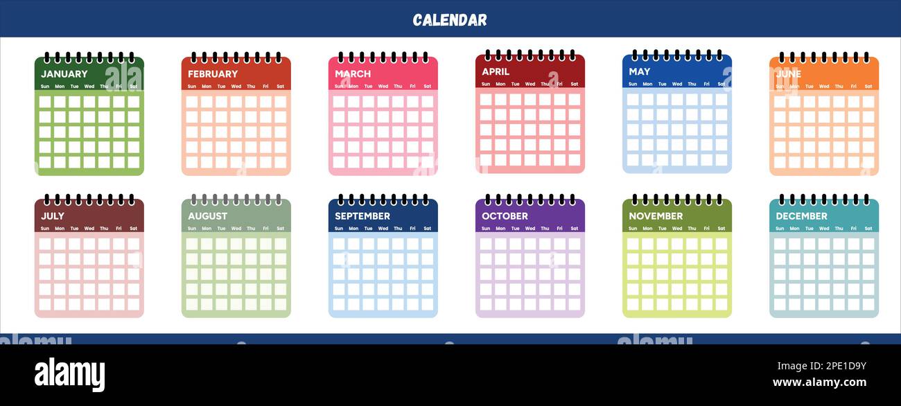 Year Calendar design Stock Vector Image & Art - Alamy