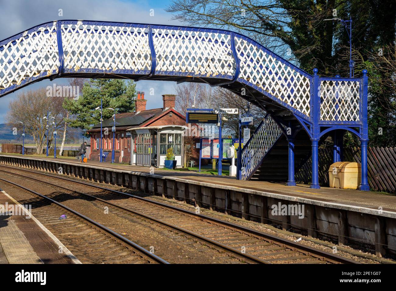 Arnside railway station, Arnside, Cumbria, UK. Stock Photo