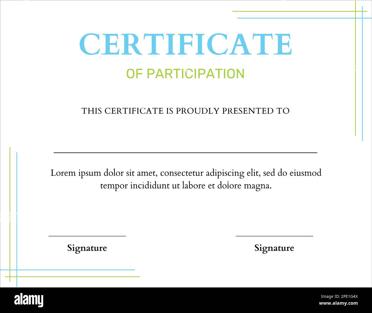 Certificate of Participation Stock Vector