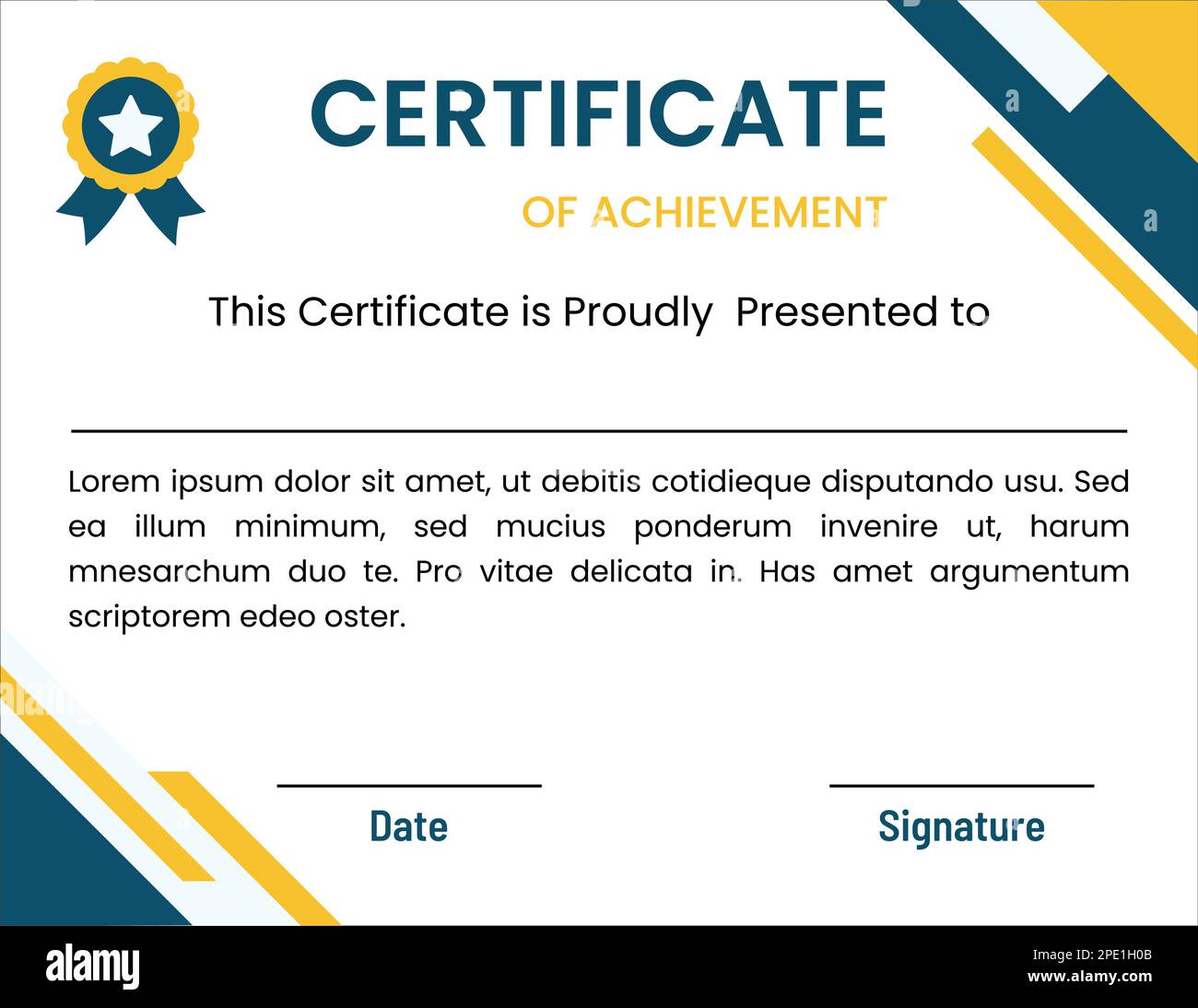 Certificate of Achievement Stock Vector
