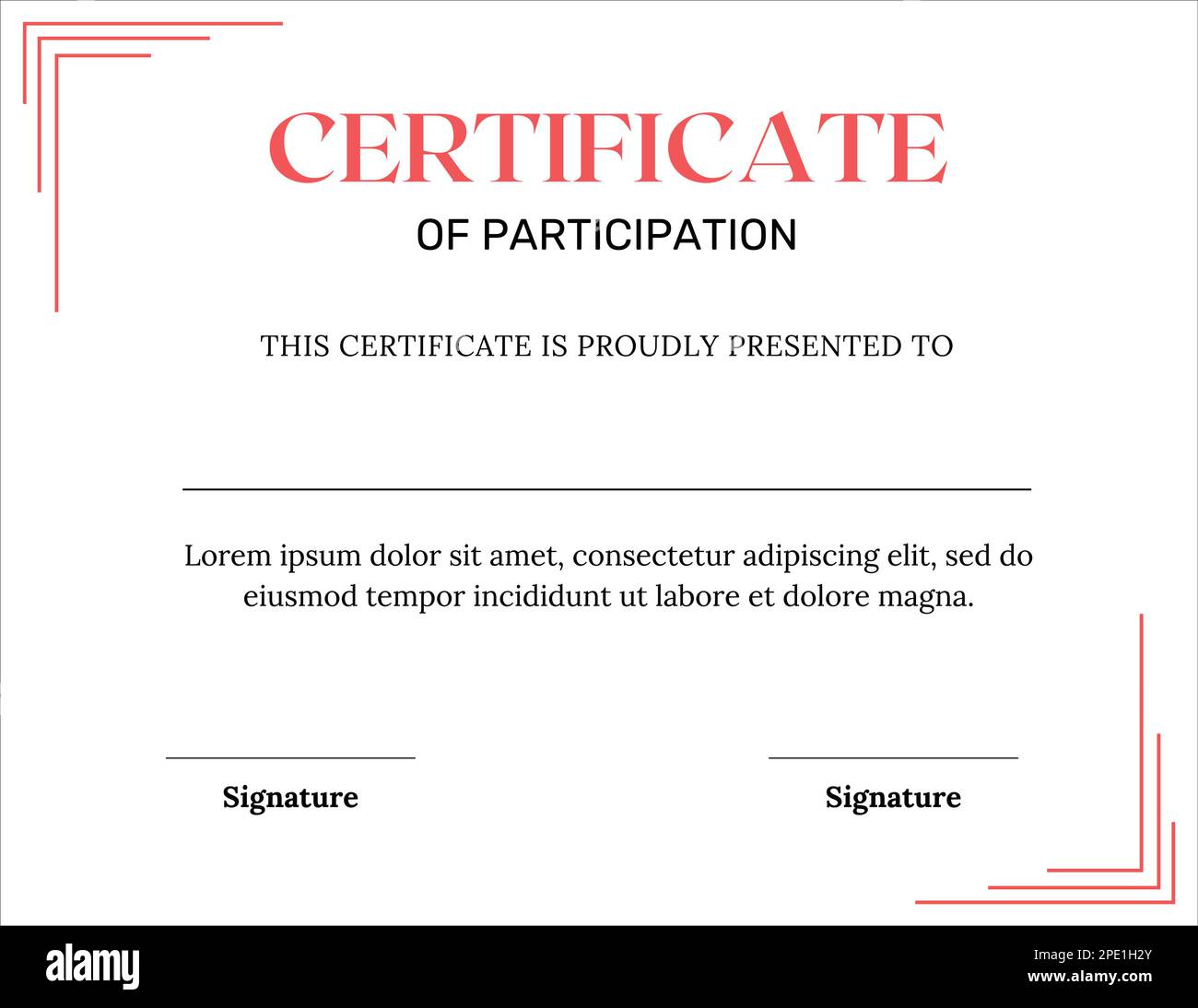 Certificate of Participation Stock Vector