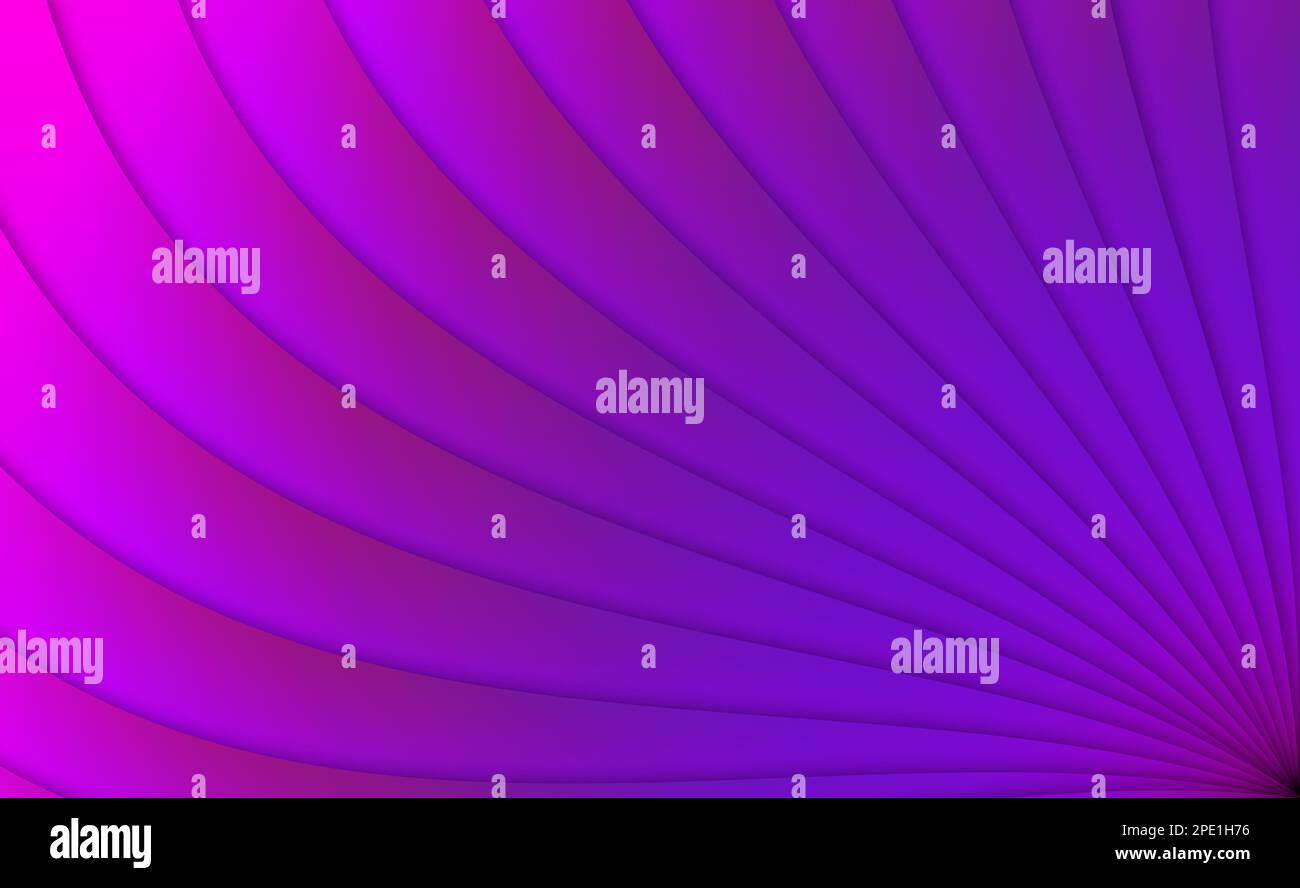 Abstract background of curved lines in purple colors. 3d render ...