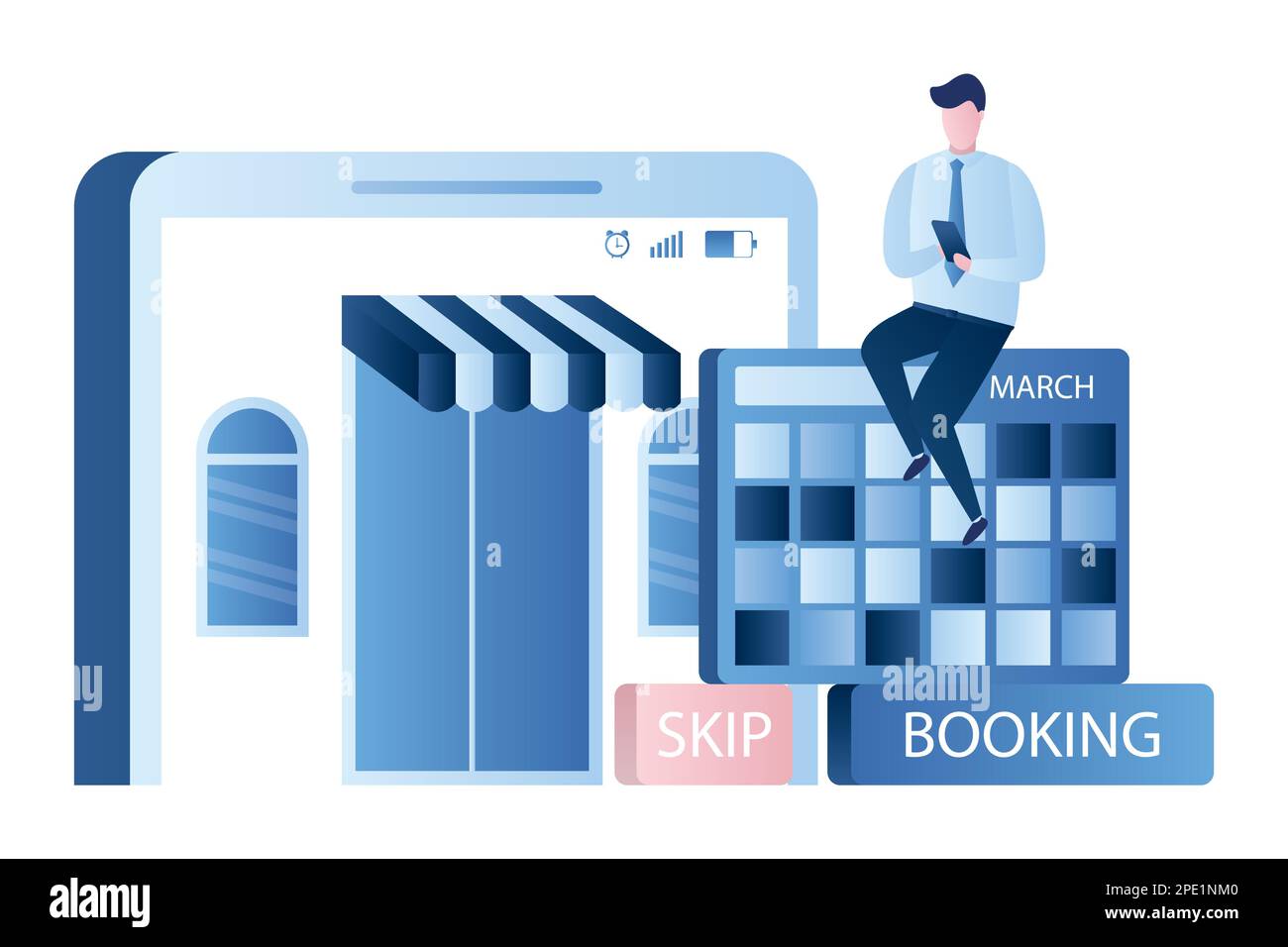 Businessman sitting in calendar Cut Out Stock Images & Pictures Alamy