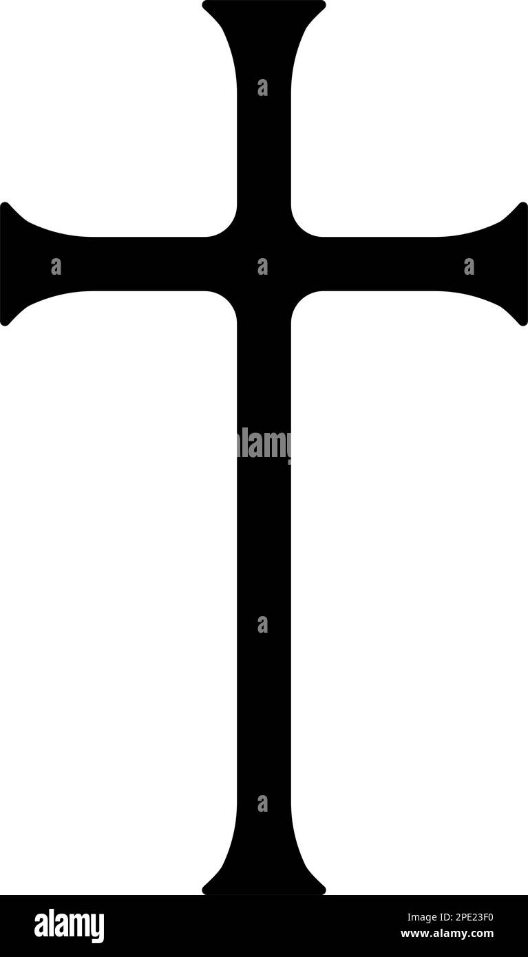 Antique Christian cross icon symbol. Flat vector illustration Stock Vector Image & Art Alamy