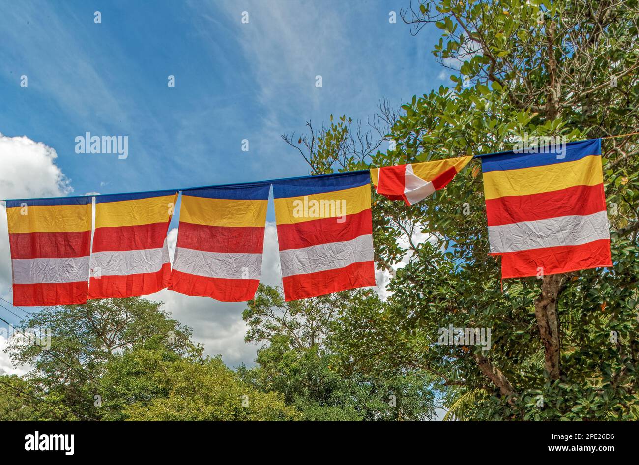 09 10 2007 Buddhist flags color bar vertical and horizontal. It's