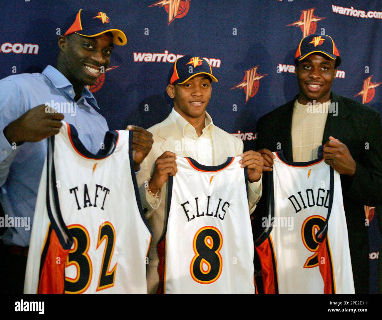 Golden State Warriors draft picks, from keft, Chris Taft, a
