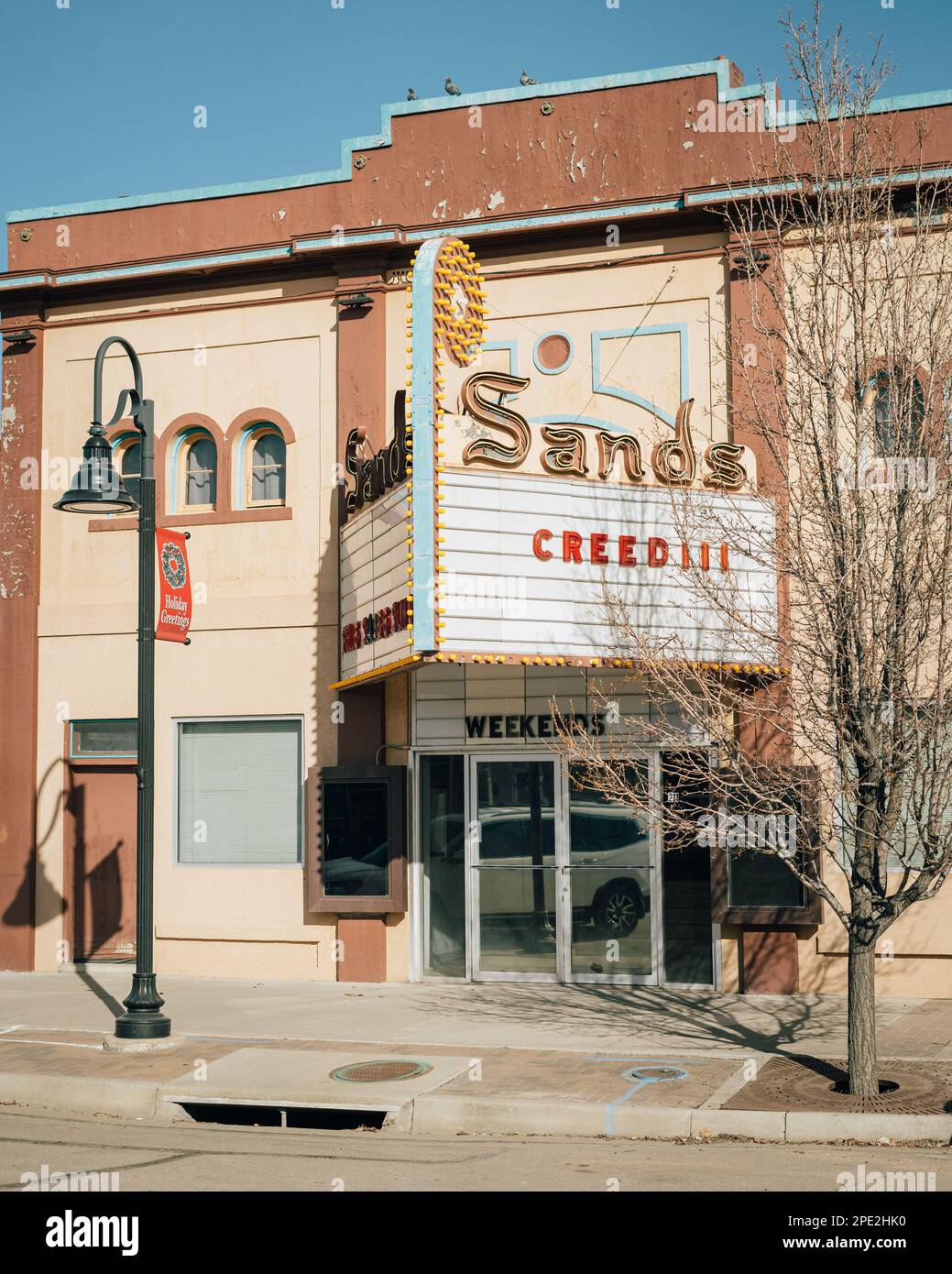 Sands Theatre vintage sign, Brush, Colorado Stock Photo Alamy
