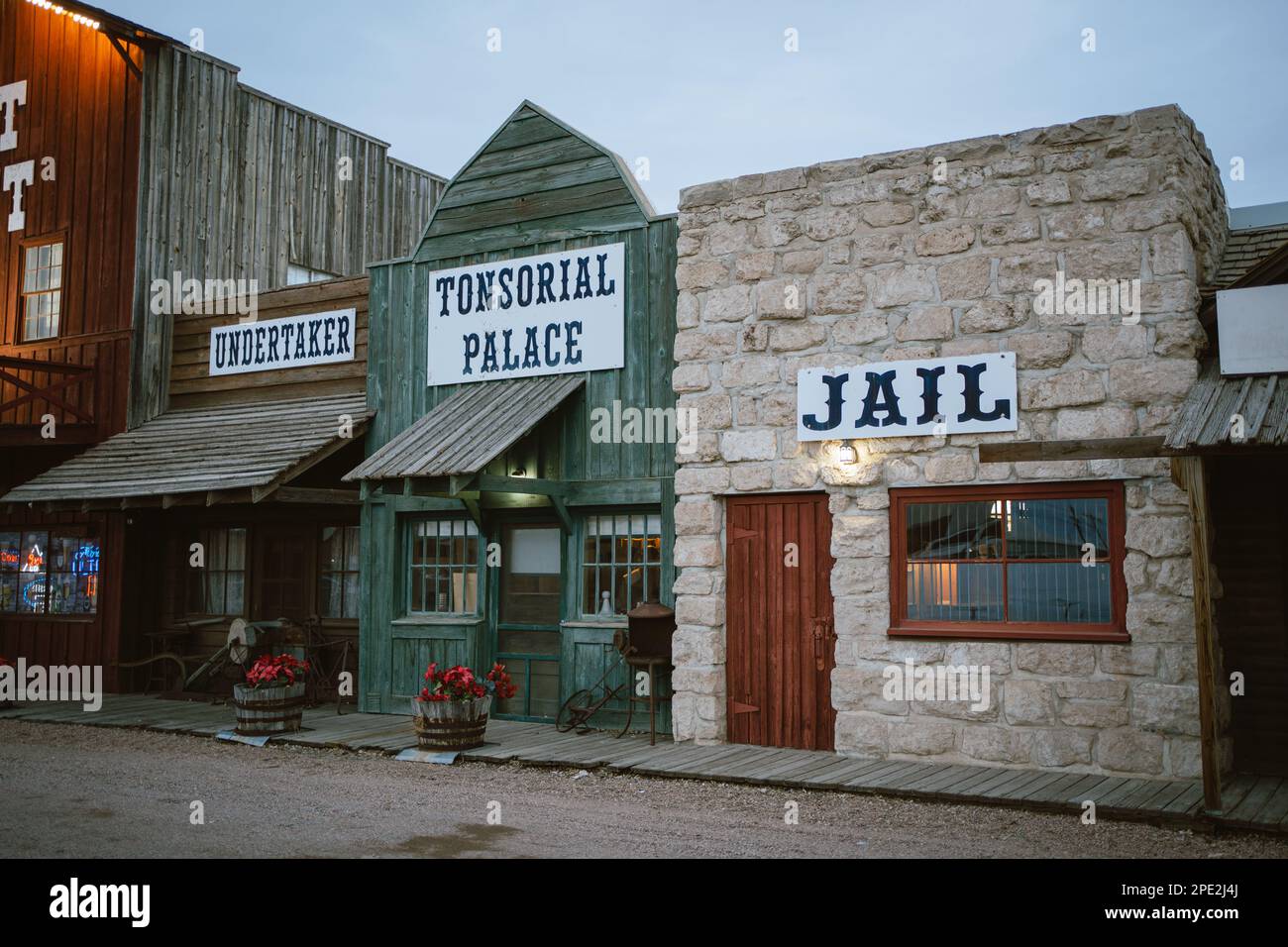 Western village scene, Ogallala, Nebraska Stock Photo Alamy