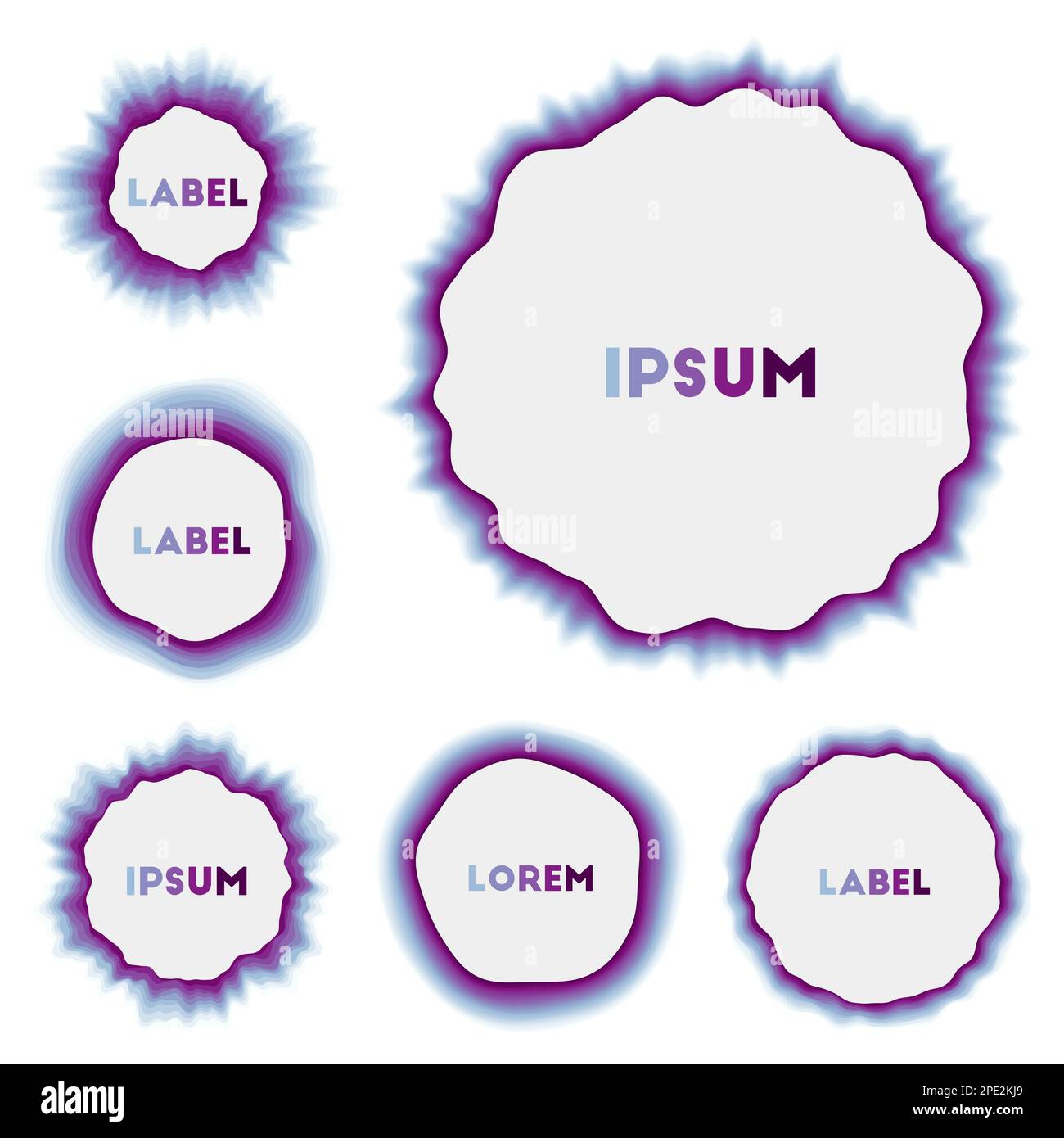 Two Rounds For Banner Round banners set. Appealing circular backgrounds. Stylish vector ...