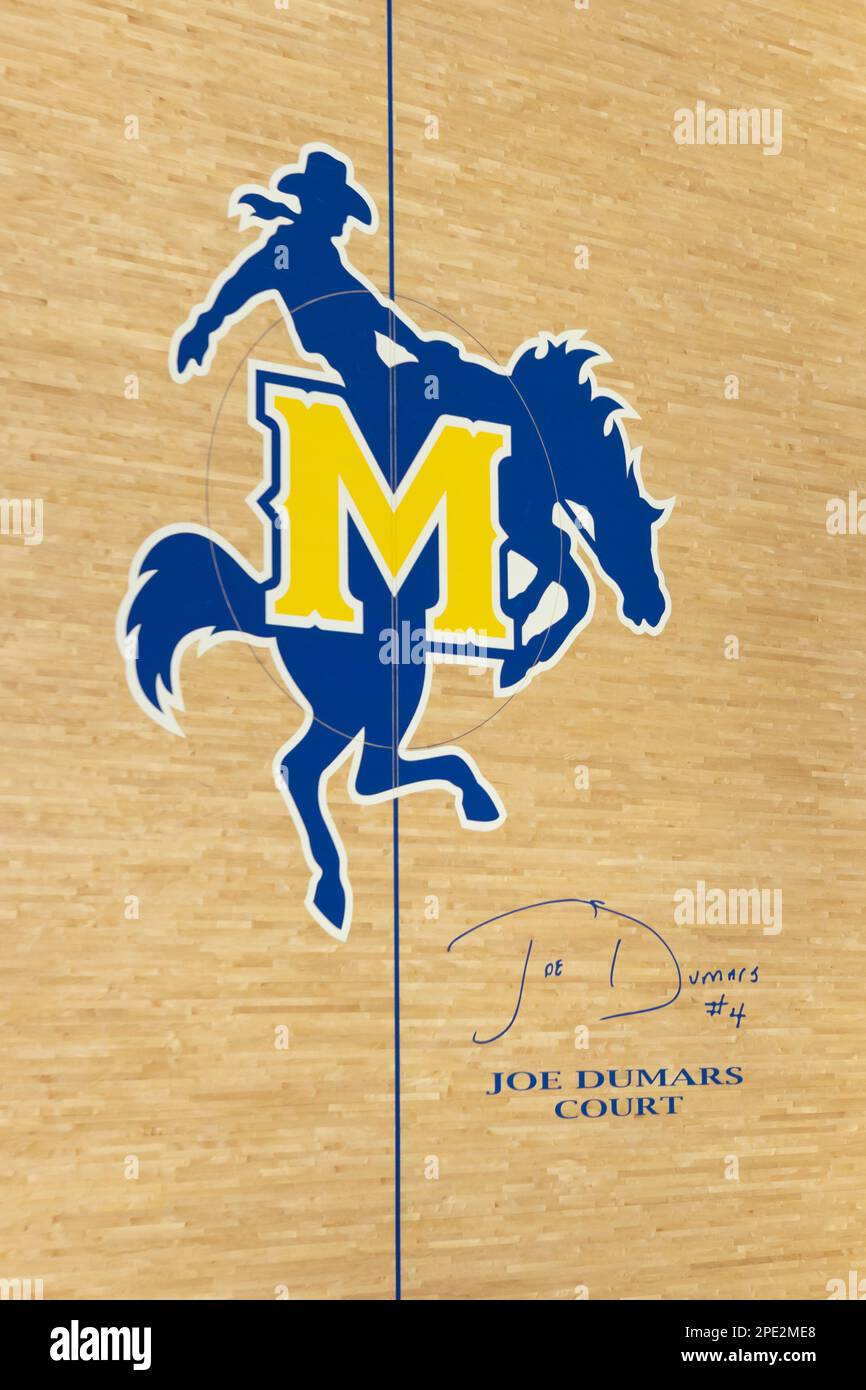 McNeese State University names the court after Cowboy great and NBA Hall of Fame member Joe Dumars, Thursday, Jan. 5, 2023, in Lake Charles, Louisiana Stock Photo
