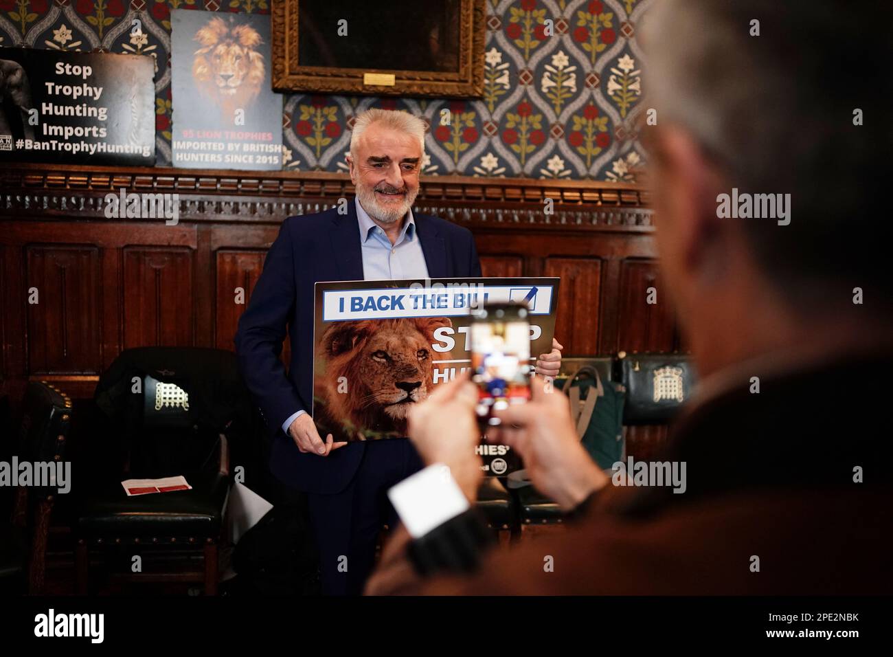 A Member of Parliament attends a Ban Trophy Hunting Campaign reception