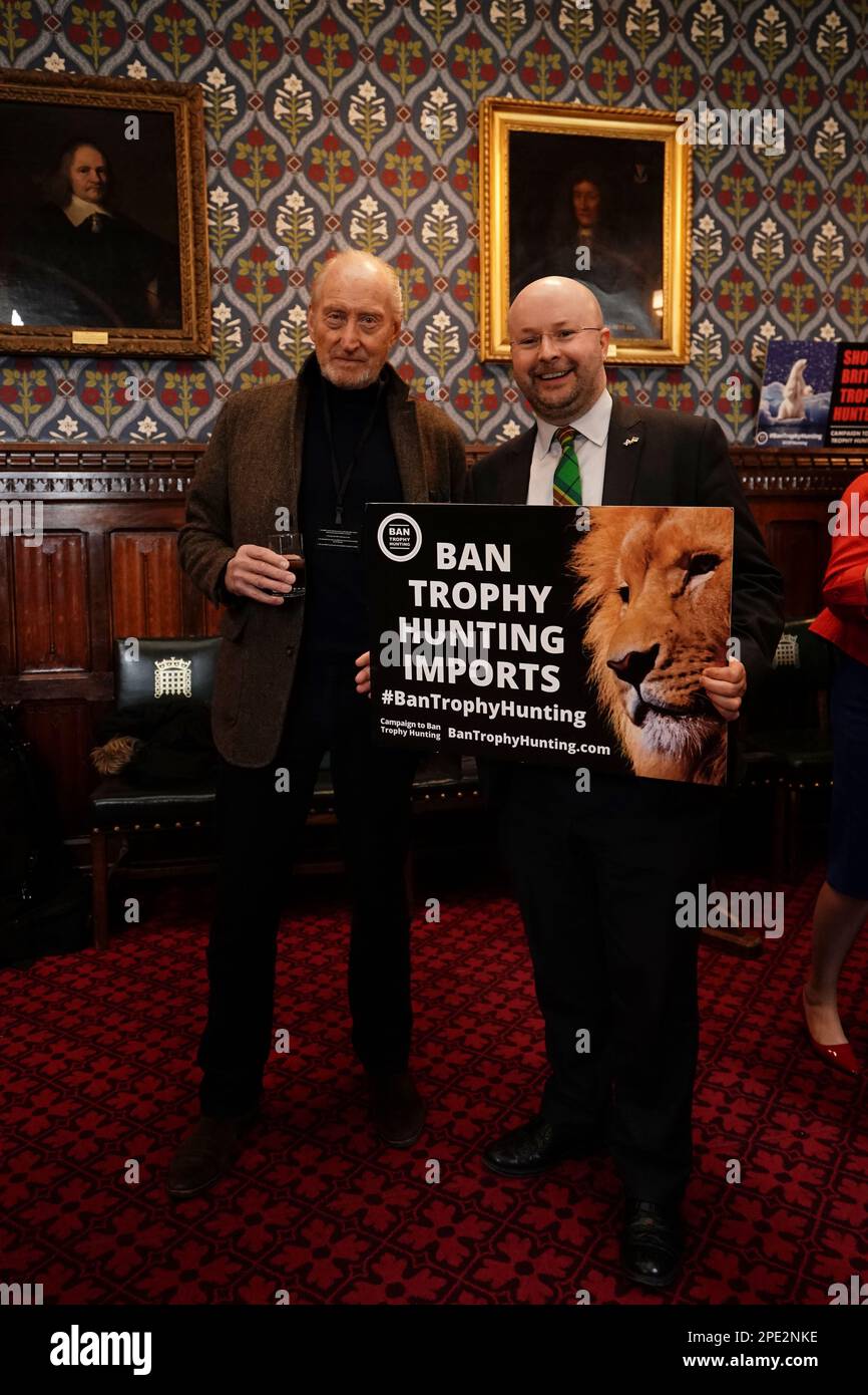 Charles Dance with Members of Parliament attending a Ban Trophy Hunting