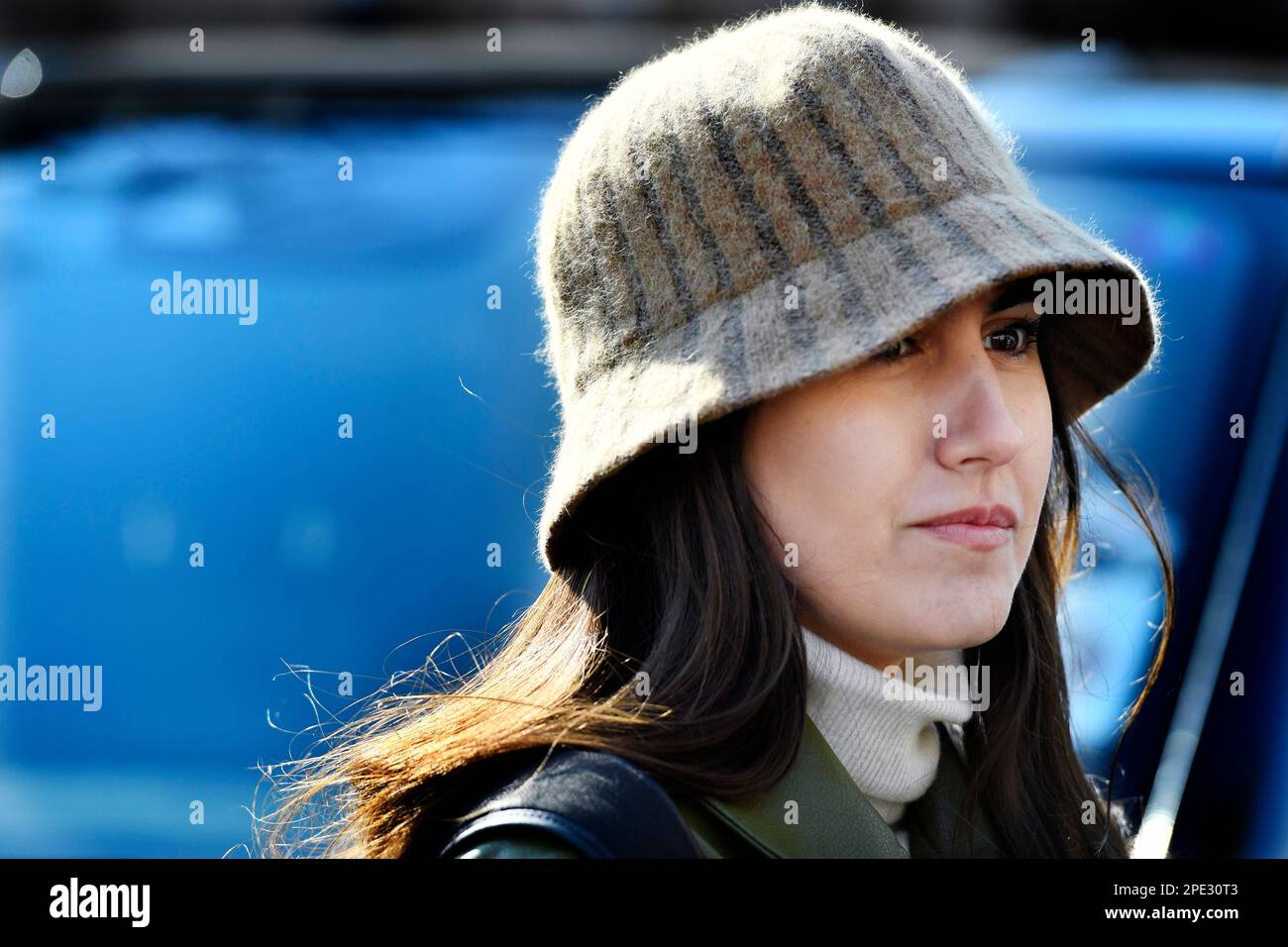 Streetstyle at Paris Fashion Week - Paris - France Stock Photo