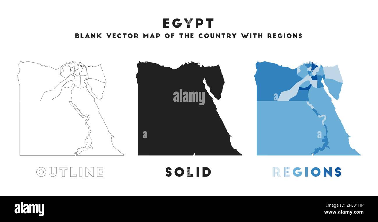 Egypt map. Borders of Egypt for your infographic. Vector country shape
